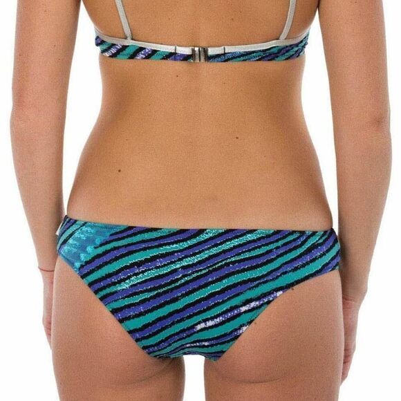 New Just Cavalli Women S US/EU 42 Stretch Bikini Blue Push-Up Two-Piece Swimsuit - Picture 9 of 14